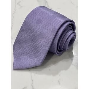 Big Knot Steven Land Purple Silk Jacquard Polka Dot Tie 61.5 x 3.5 XL Long